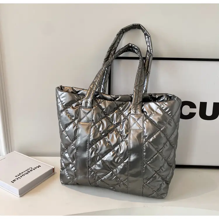 White Quilted Rhombus Shoulder Bag for Women — feature 49