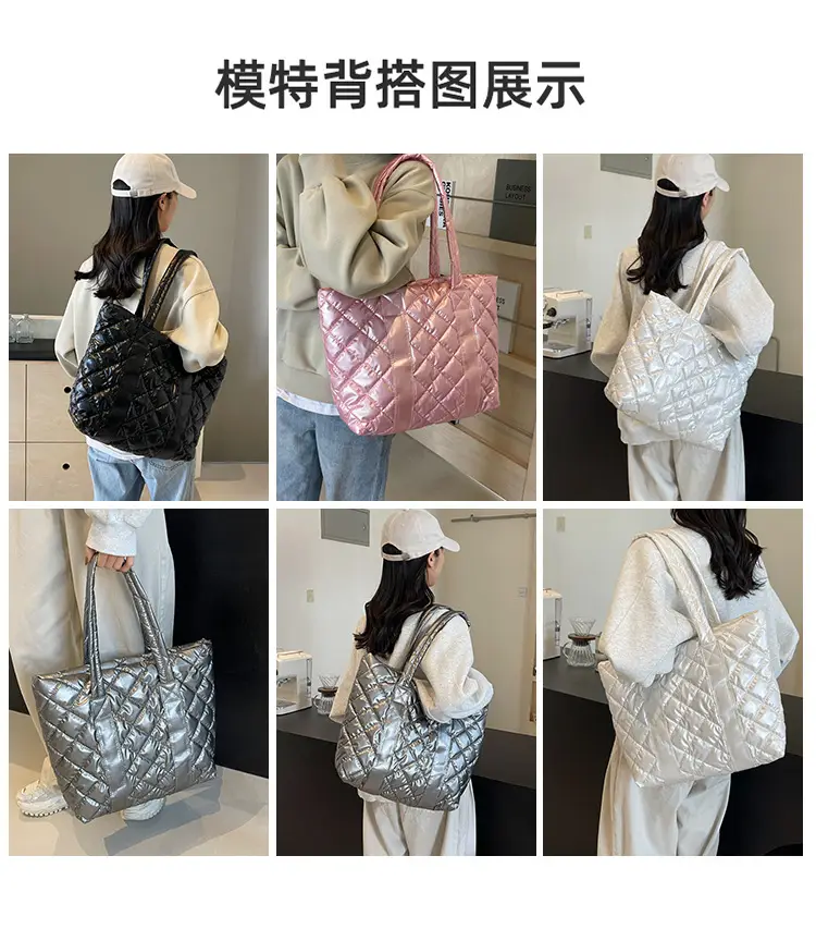 White Quilted Rhombus Shoulder Bag for Women — feature 8