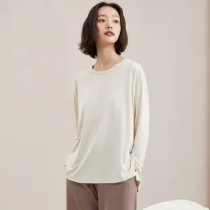 [Cool Feeling with Breast Pads] Summer Pajamas Women's Short Sleeve Shorts Trousers Ice Silk Large Size Can Be Weared Outside Home Clothes Set