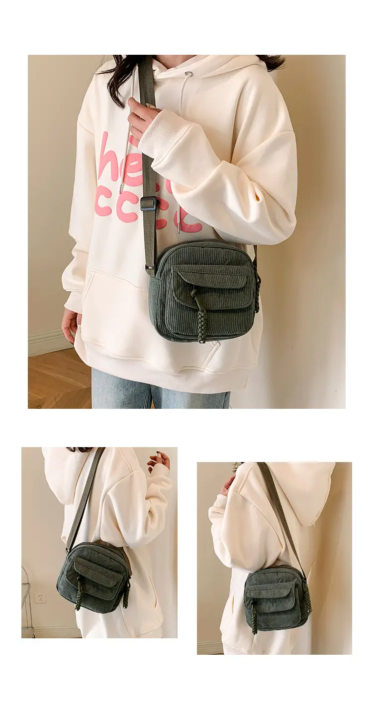Crossbody Bag for Women Pure Color Cloth 2024 — feature 11