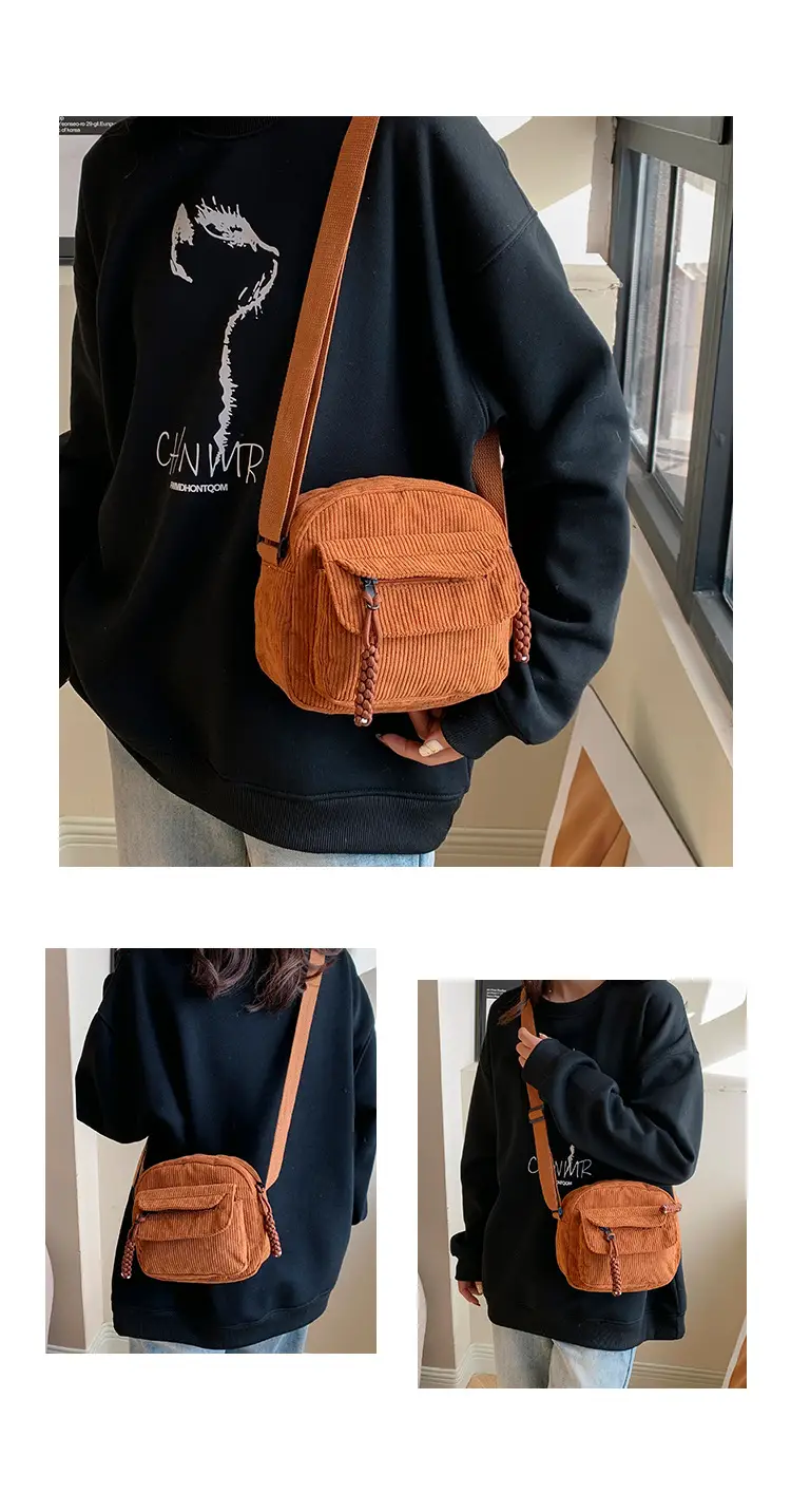 Crossbody Bag for Women Pure Color Cloth 2024 — feature 12