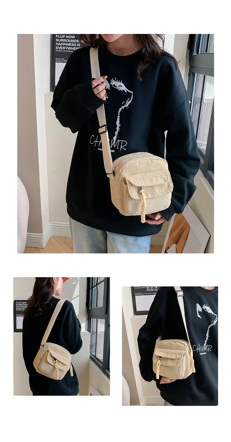Crossbody Bag for Women Pure Color Cloth 2024 — feature 13
