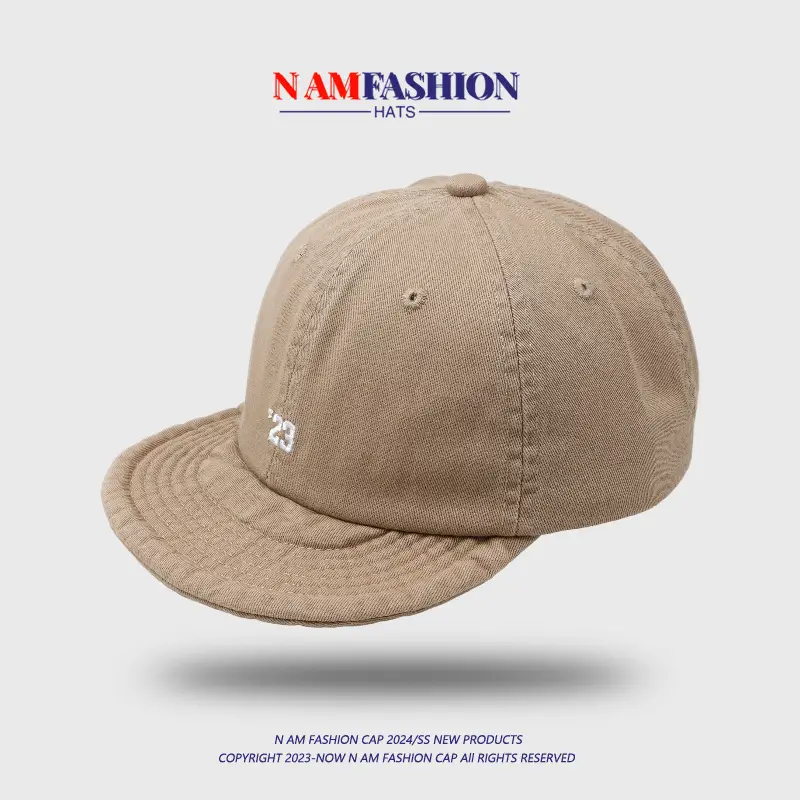 Women Blue Knitted Peaked Cap with '23' Embroidery — feature 10