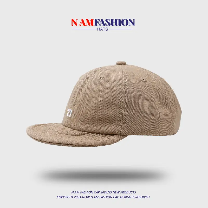 Women Blue Knitted Peaked Cap with '23' Embroidery — feature 11