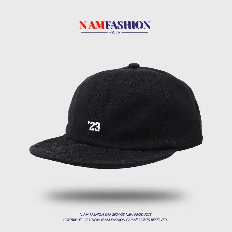 Women Blue Knitted Peaked Cap with '23' Embroidery - Image 5