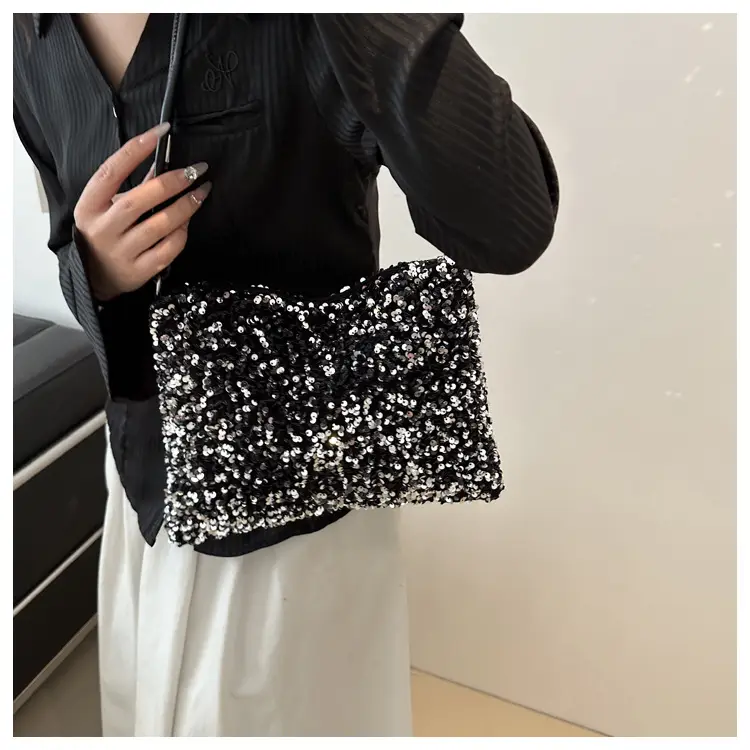 Black Sequin Shoulder Bag for Women 2024 — feature 14