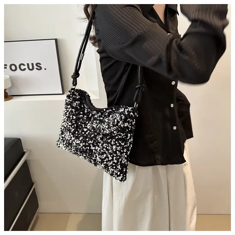 Black Sequin Shoulder Bag for Women 2024 — feature 16