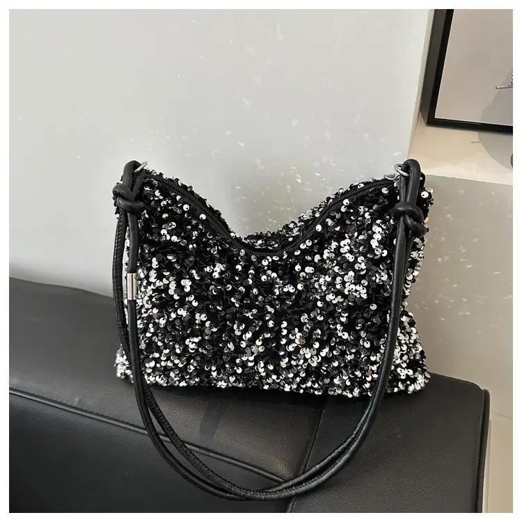 Black Sequin Shoulder Bag for Women 2024 — feature 18