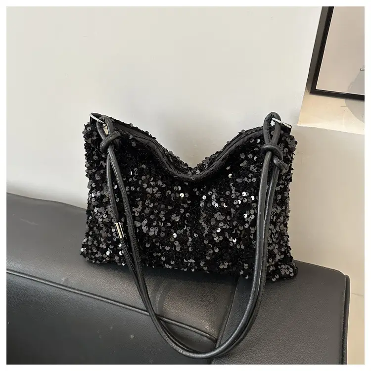 Black Sequin Shoulder Bag for Women 2024 — feature 19