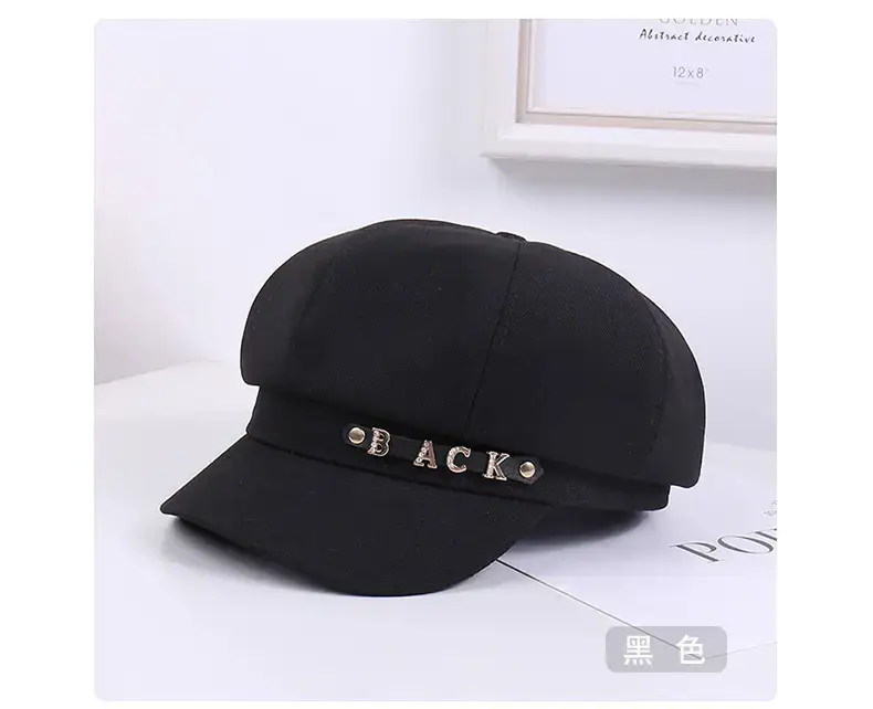Women Korean Sun-Proof Rhinestone Cap Beige — feature 19