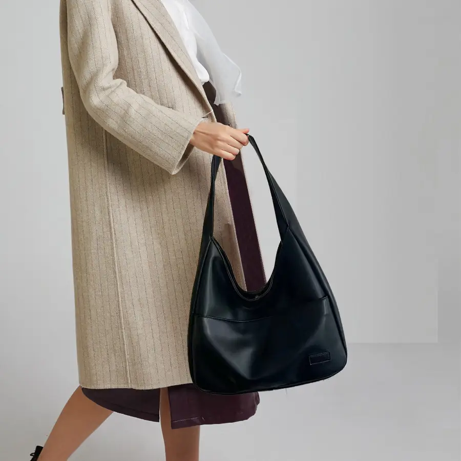 Women's Brown Leather Crossbody Tote Bag Large Capacity - Image 5