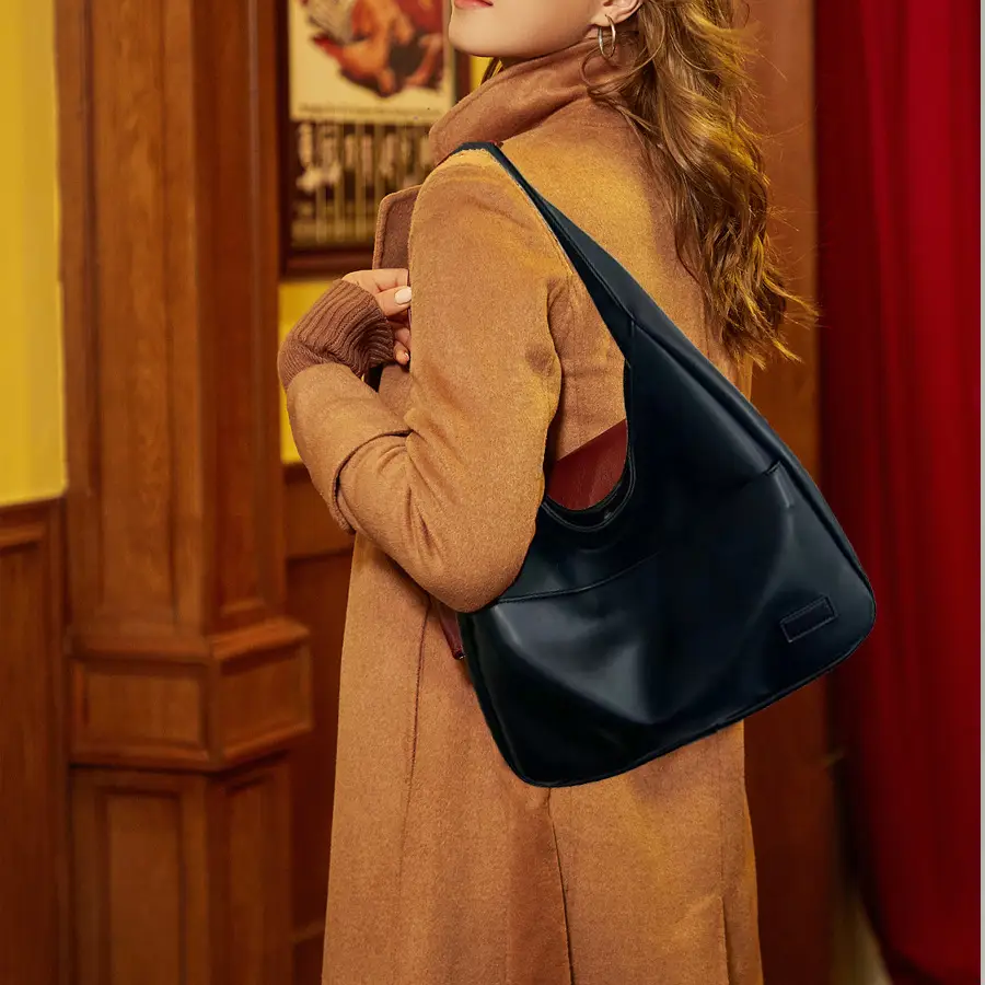 Women's Brown Leather Crossbody Tote Bag Large Capacity — feature 4