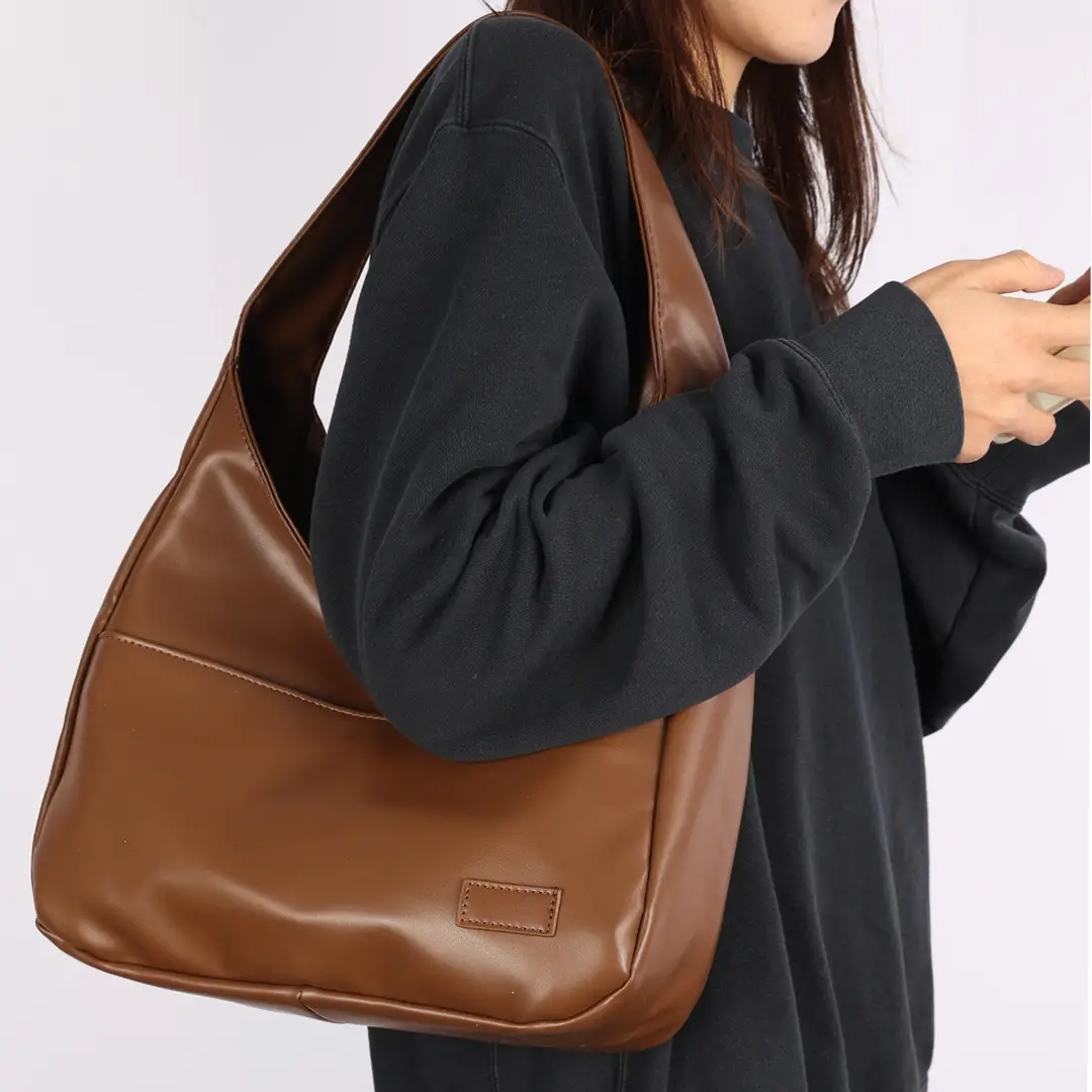 Women's Brown Leather Crossbody Tote Bag Large Capacity — feature 7