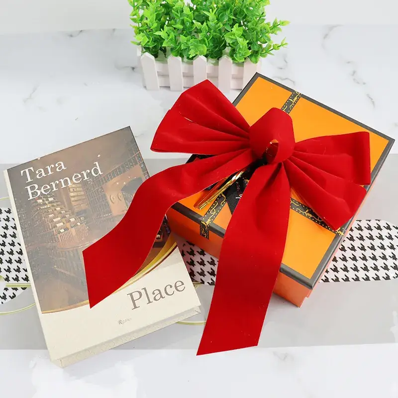 Red Cross-Border Christmas Bow Decor - Image 3