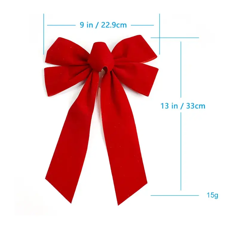 Red Cross-Border Christmas Bow Decor - Image 4