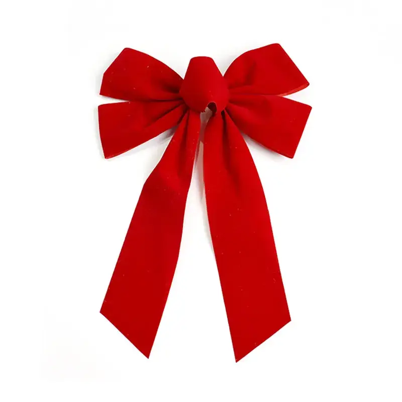 Red Cross-Border Christmas Bow Decor - Image 5