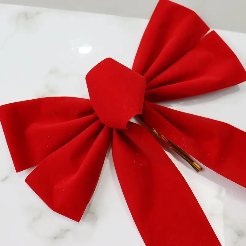 Red Cross-Border Christmas Bow Decor — feature 7