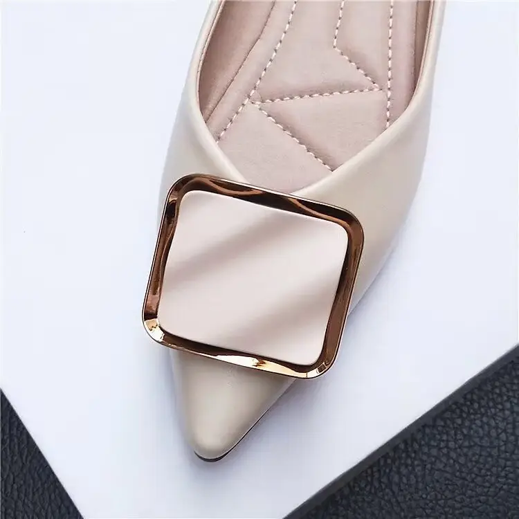 Spring new shoes all-match flat single-layer shoes for women pointed-toe Internet celebrity shallow mouth fashion cutting-edge pumps soft bottom peas shoes for women — feature 7