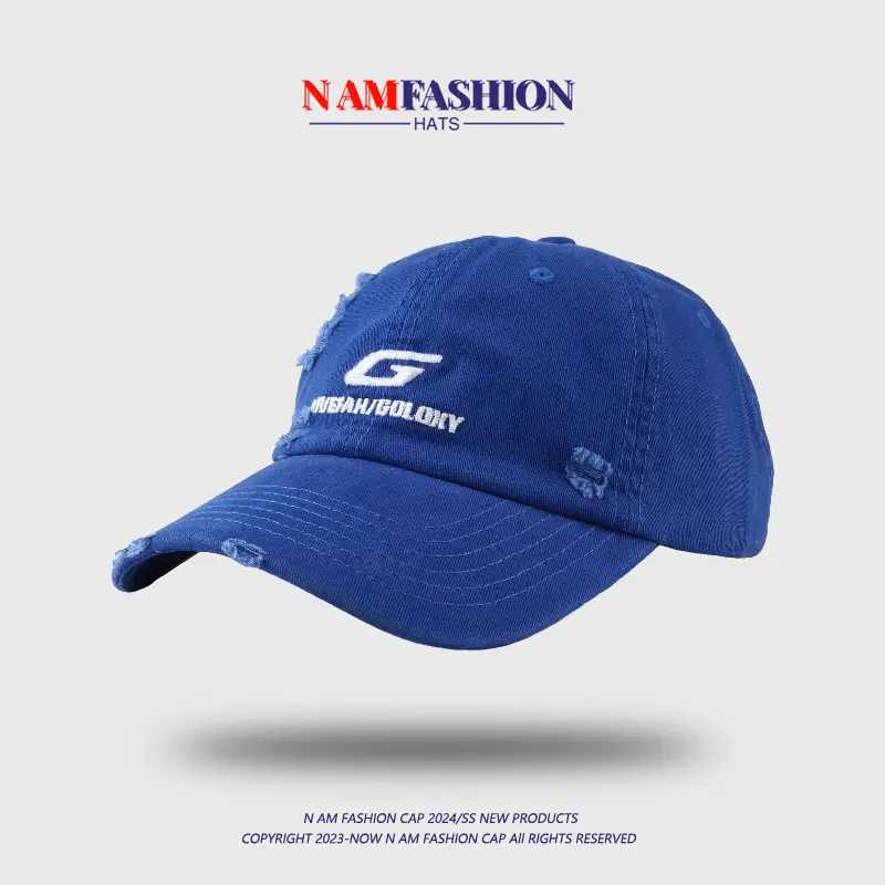 Korean Style G-Embroidered Black Baseball Cap for Women 2024
