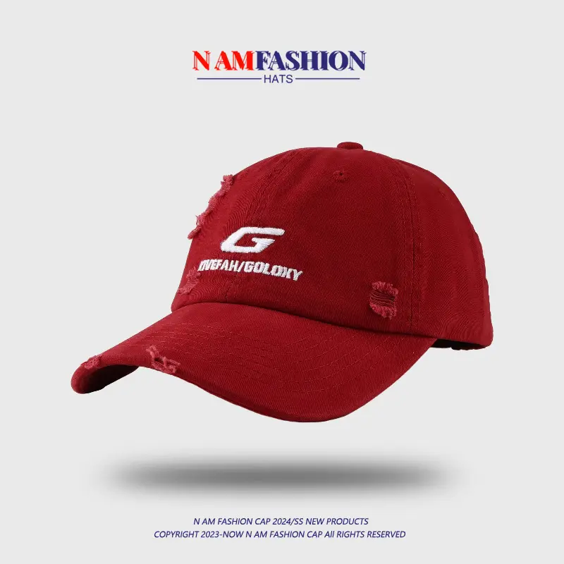 Korean Style G-Embroidered Black Baseball Cap for Women 2024