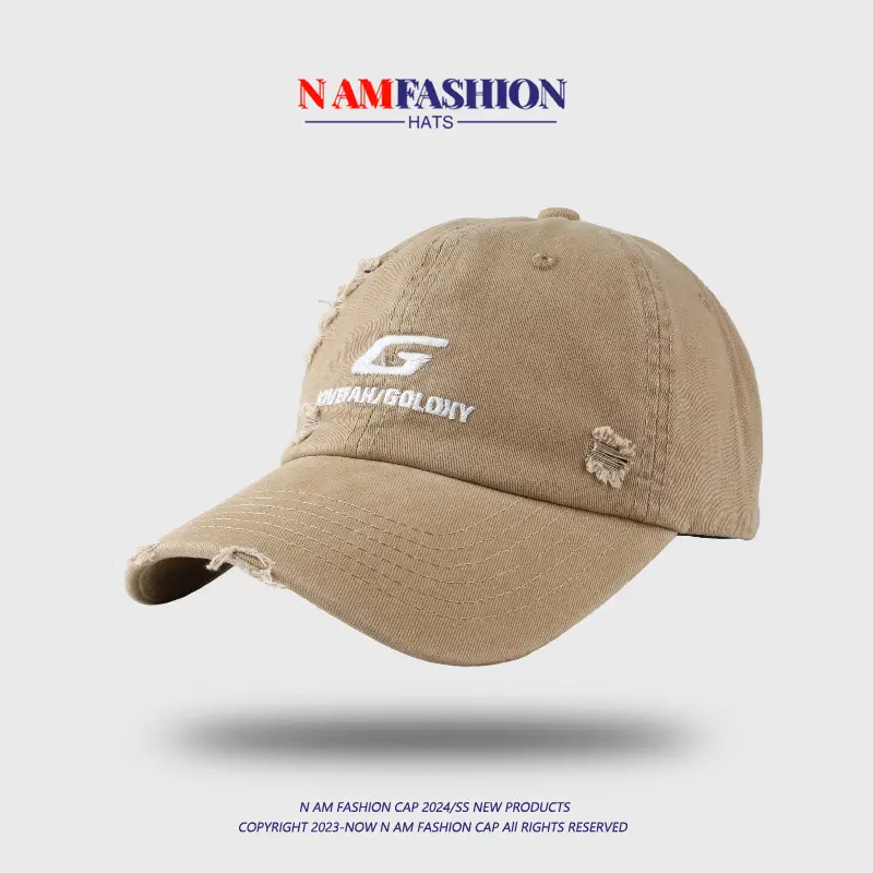 Korean Style G-Embroidered Black Baseball Cap for Women 2024