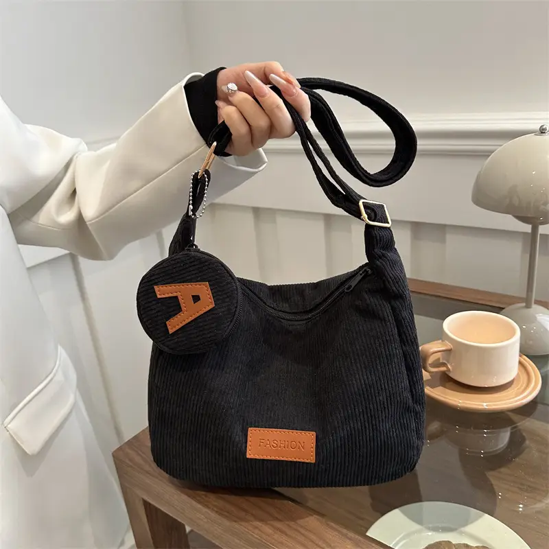 Black Korean Style Shoulder Messenger Bag 2024