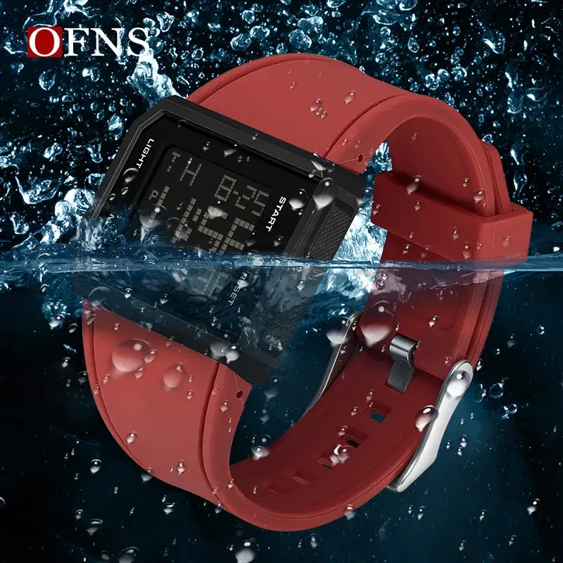 Ofns Multifunctional Digital Timer Watch Black White Green Red Blue - Image 8