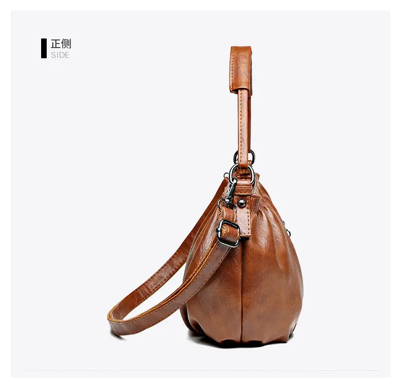 Women's Brown Pleated Shoulder Bag 2023 — feature 21