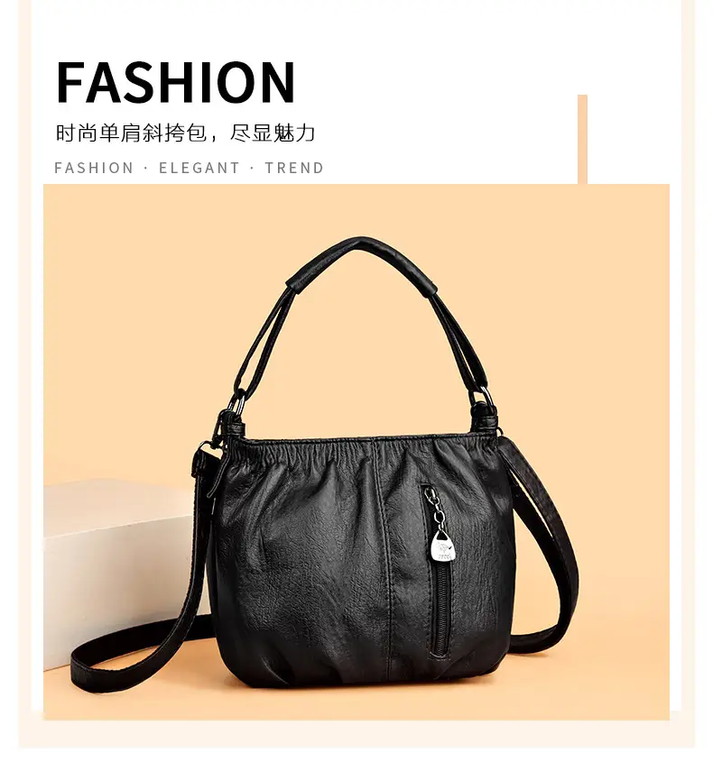 Women's Brown Pleated Shoulder Bag 2023 — feature 3