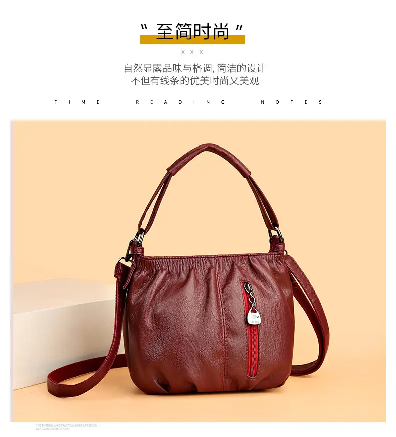 Women's Brown Pleated Shoulder Bag 2023 — feature 6