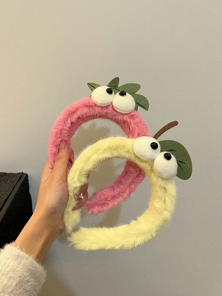Pink Strawberry Cartoon Eye Headband for Girls — feature 6