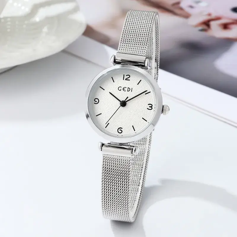 Women's Rose Gold Mesh Watch with Quartz Movement - Image 4