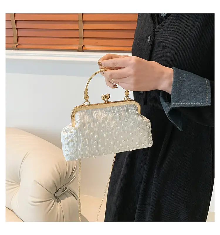 Women's Polka Dot Pearl Chain Shoulder Bag 2024 — feature 16
