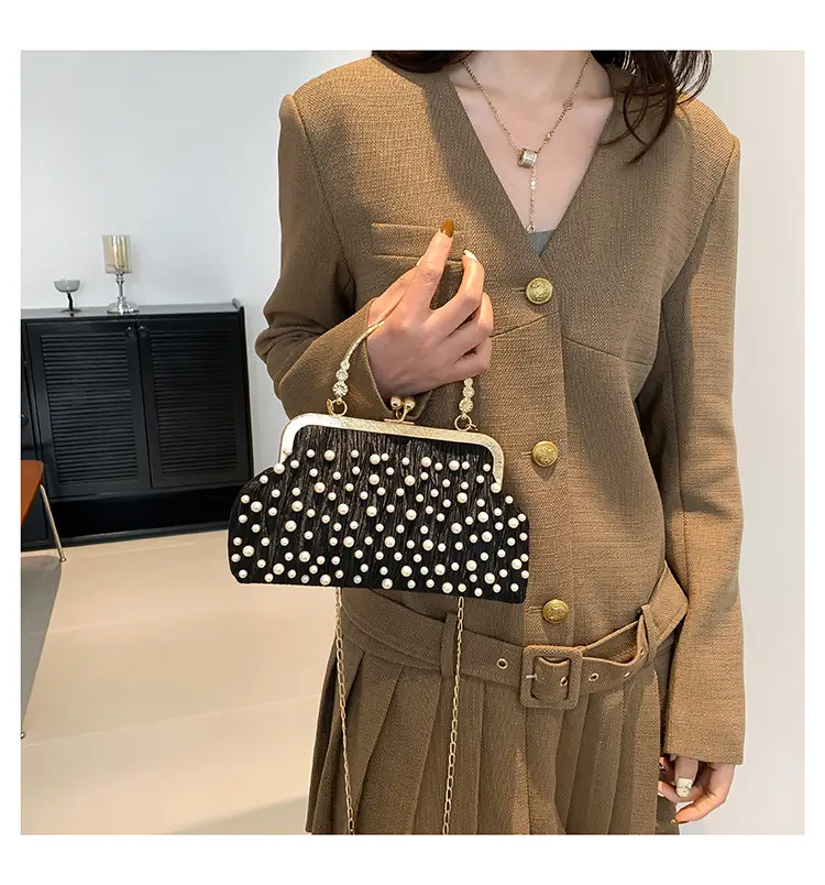Women's Polka Dot Pearl Chain Shoulder Bag 2024 — feature 20