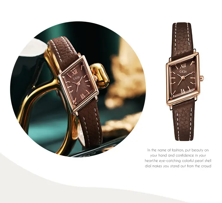 Women's Diamond Retro Watch Small Waterproof Gedi Quartz — feature 2