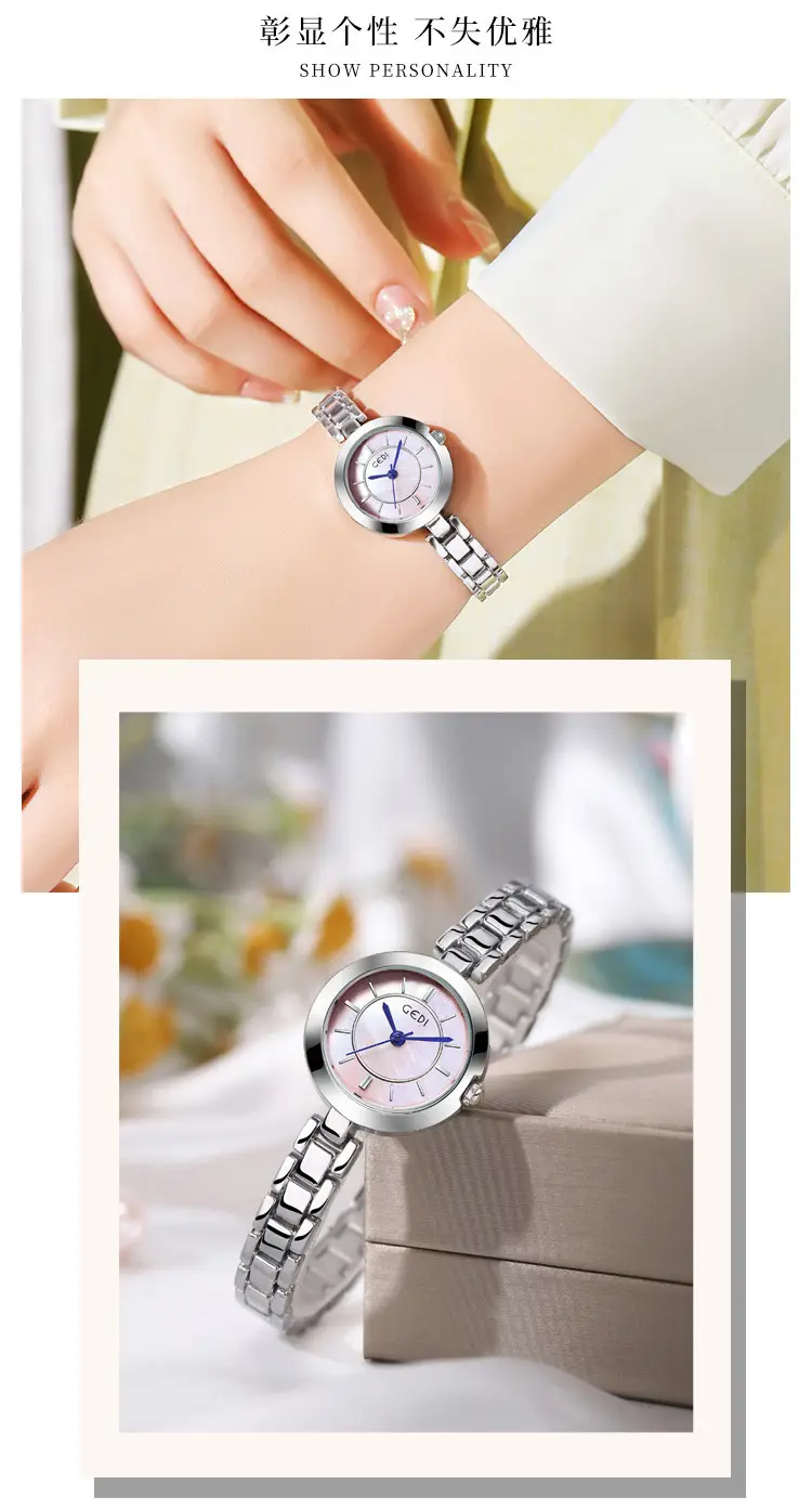 Women's Mid-ancient Alloy Watch with Blue Dial — feature 12