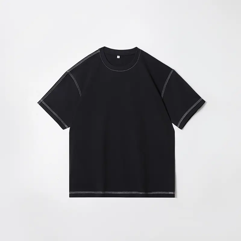 Dengjue Men's Color-Block Twill T-Shirt Short Sleeve 2026 - Image 4