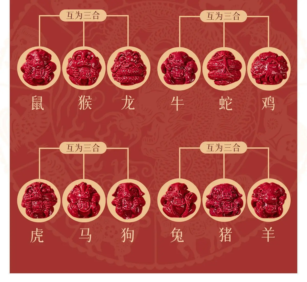 2024 Dragon Cinnabar 8mm Three-in-One Bracelet — feature 13