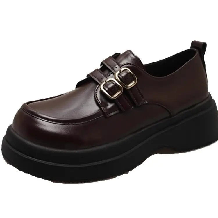 British Style Small Leather Shoes Women's 2024 Spring New Elevated Loafers Women's Platform Single-layer Shoes Female Students Mary Jane Shoes - Image 6