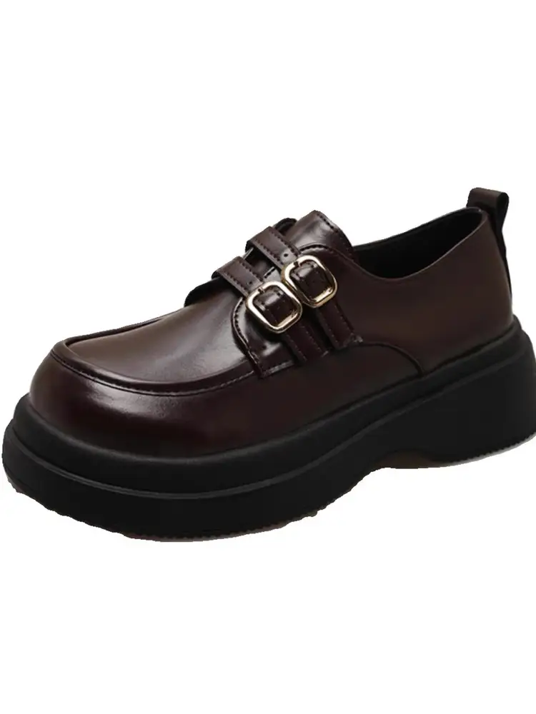 British Style Small Leather Shoes Women's 2024 Spring New Elevated Loafers Women's Platform Single-layer Shoes Female Students Mary Jane Shoes — feature 7