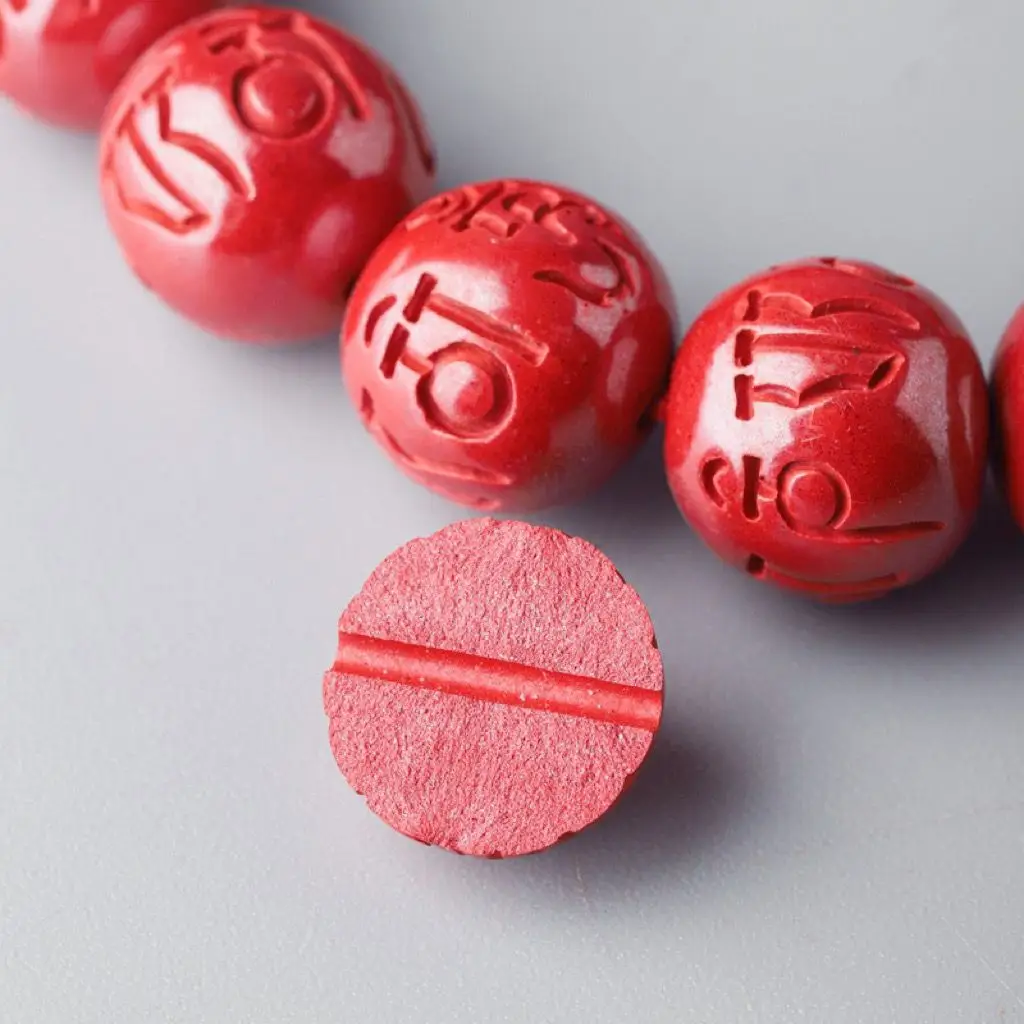 Red Imperial Sand Buddha Beads Bracelet for Men Women - Image 5