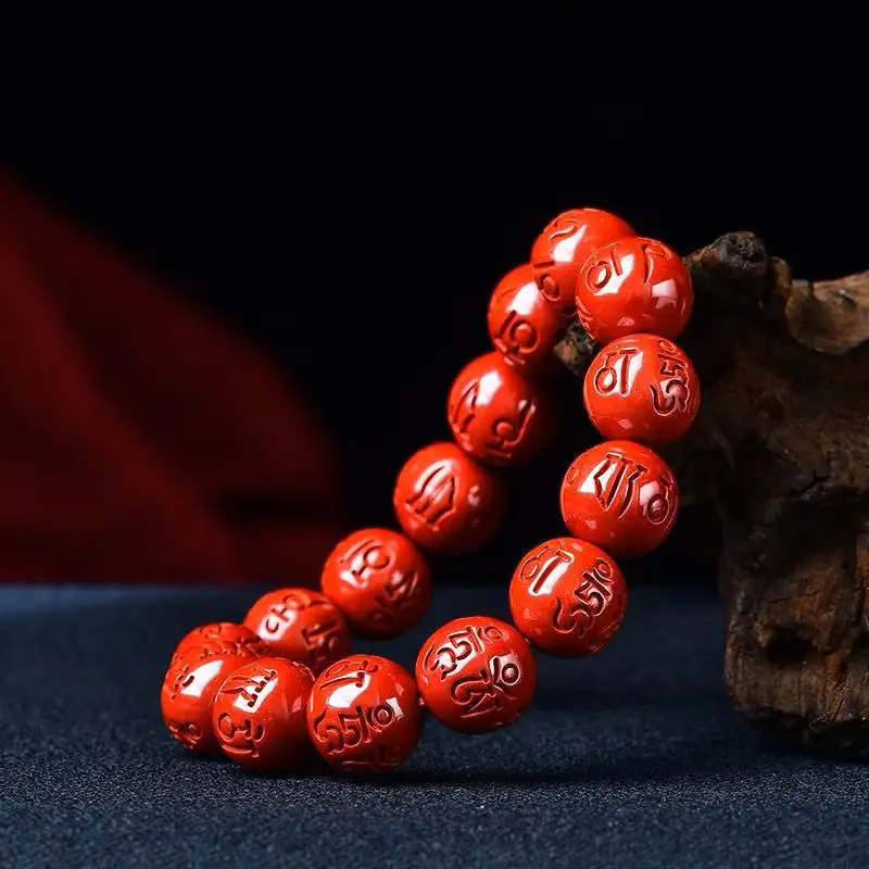 Red Imperial Sand Buddha Beads Bracelet for Men Women — feature 8