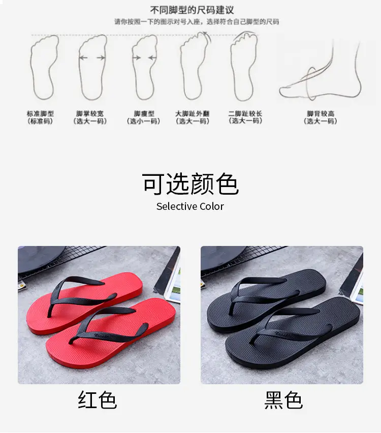 Spring, autumn and summer casual men's comfortable personalized plastic flip flops daily outdoor beach PVC flat heel sandals — feature 6