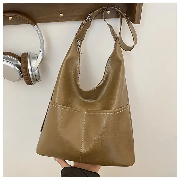 Black PU Leather Shoulder Bag for Women 2024 New Style - Image 2