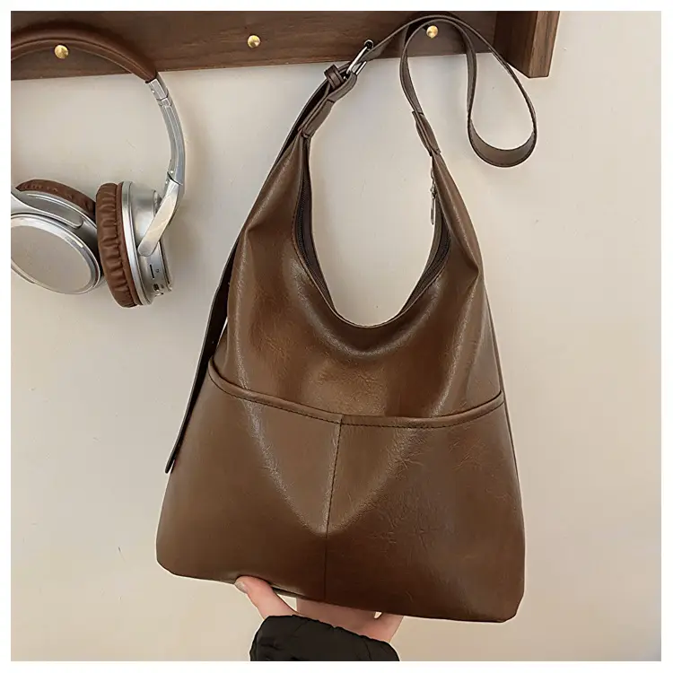 Black PU Leather Shoulder Bag for Women 2024 New Style - Image 3