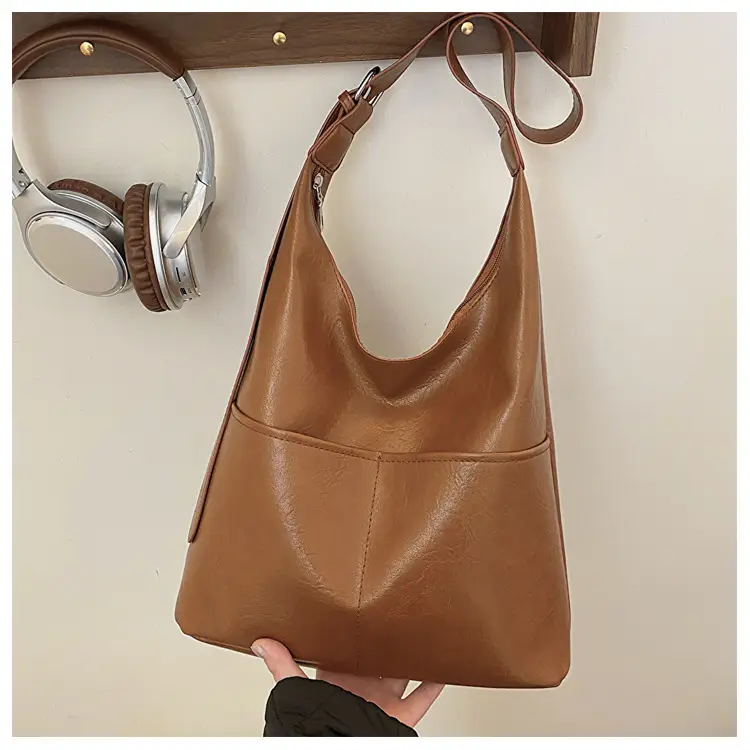Black PU Leather Shoulder Bag for Women 2024 New Style - Image 4