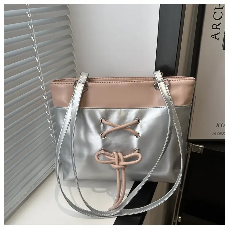 Women's Beige Pink Butterfly Embroidered Tote Bag — feature 22