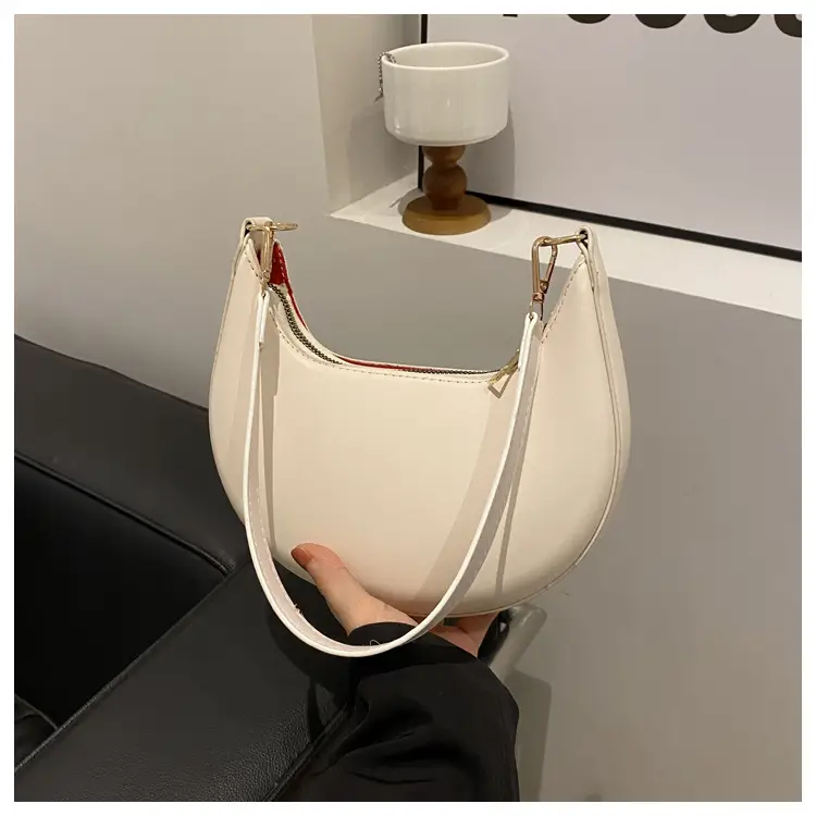 Crescent Underarm Bag for Women Beige Shoulder Crossbody — feature 10