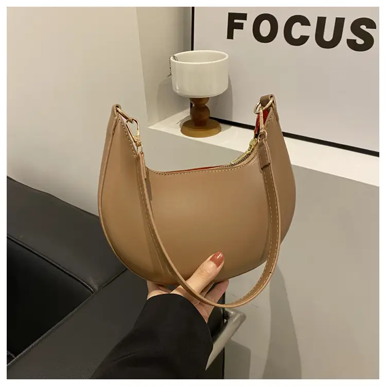 Crescent Underarm Bag for Women Beige Shoulder Crossbody — feature 11