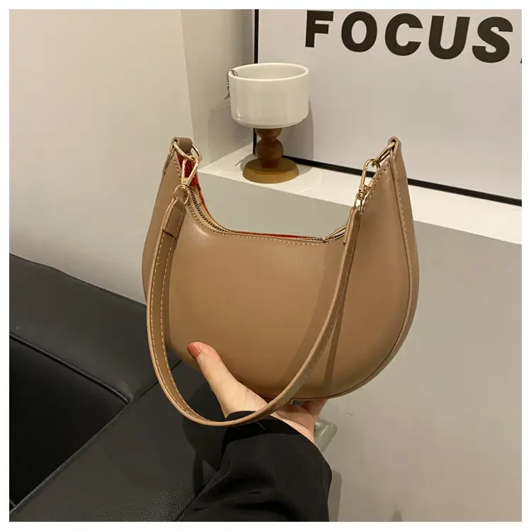 Crescent Underarm Bag for Women Beige Shoulder Crossbody — feature 12